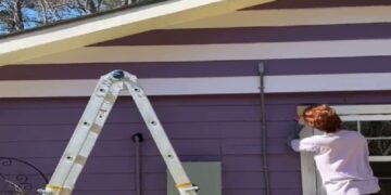 Una donna dipinge la sua casa di viola nonostante le proteste del vicinato